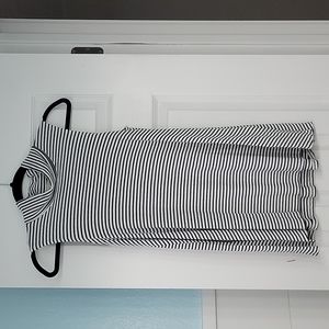 Anthropologie Puella  striped mock neck sleeveless tank sz L.